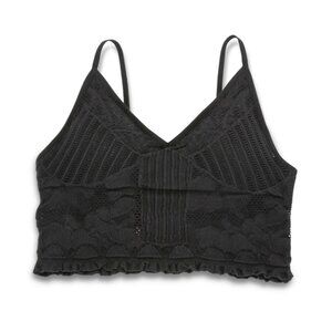 Fornia Black Women's Jacquard Bralette Sz M/L